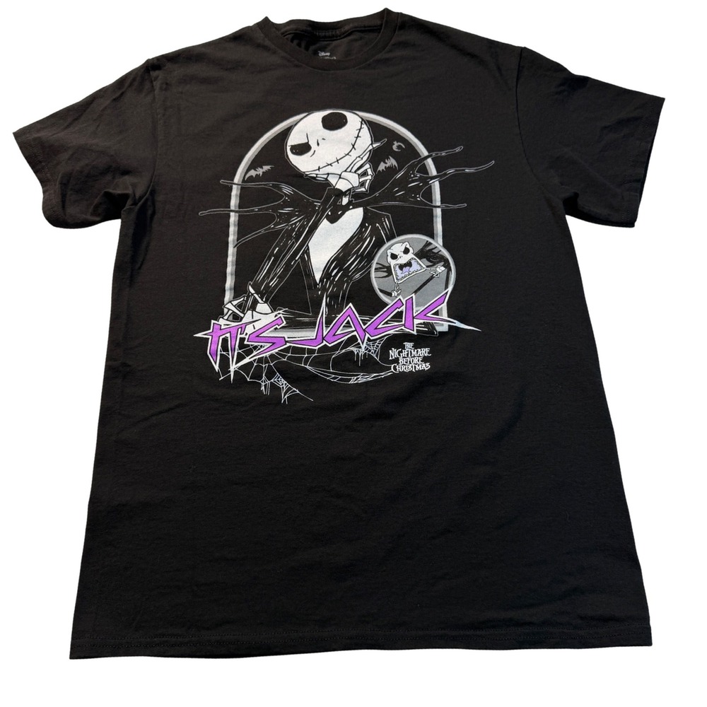Disney Nightmare Before Christmas Jack Skellington Graphic Tee Black Womens M
